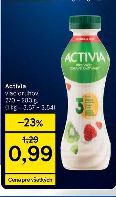 Activia viac druhov, 270-280 g