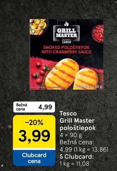 Tesco Grill Master pološtiepok 4 x 90 g