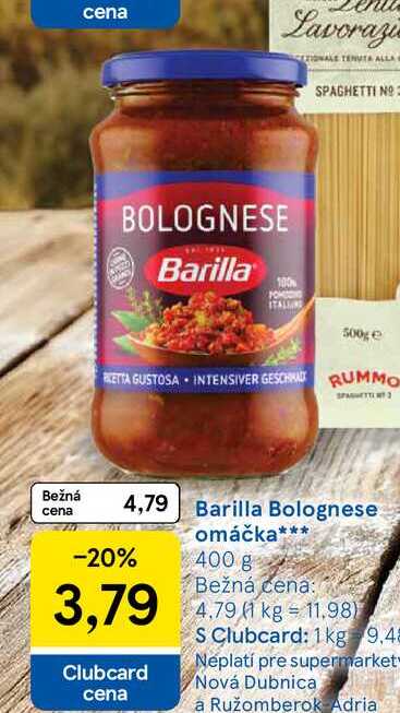 Barilla Bolognese omáčka 400 g