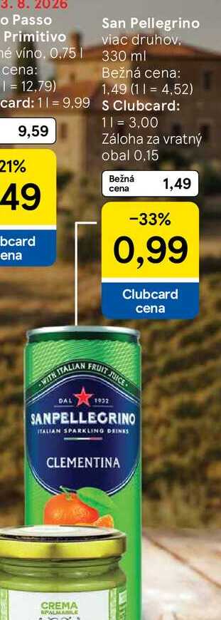 San Pellegrino viac druhov 330 ml