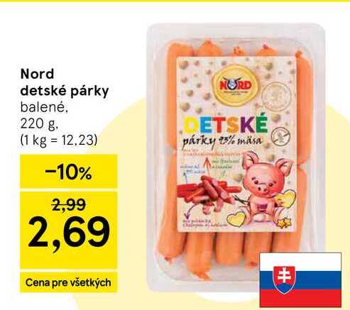 Nord detské párky balené 220 g