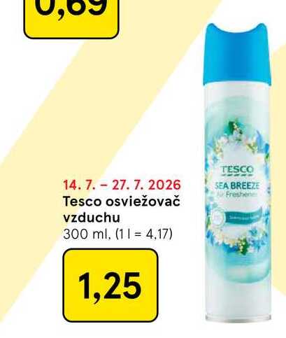 Tesco osviežovač vzduchu 300 ml