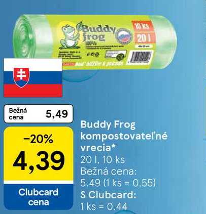 Buddy Frog kompostovateľ'né vrecia 20l, 10 ks