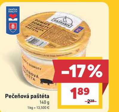 Pečeňová paštéta 140g
