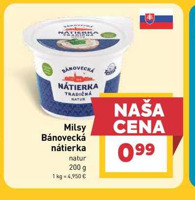 Milsy Bánovecká nátierka natur 200 g