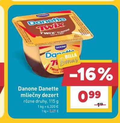 Danone Danette Mliečny dezert 115 g