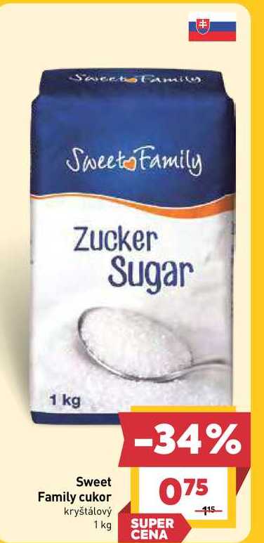 Sweet Family cukor kryštálový 1 kg 