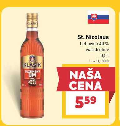 St. Nicolaus liehovina 40% viac druhov 0,5l