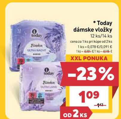 Today dámske vložky 12 ks/14 ks 