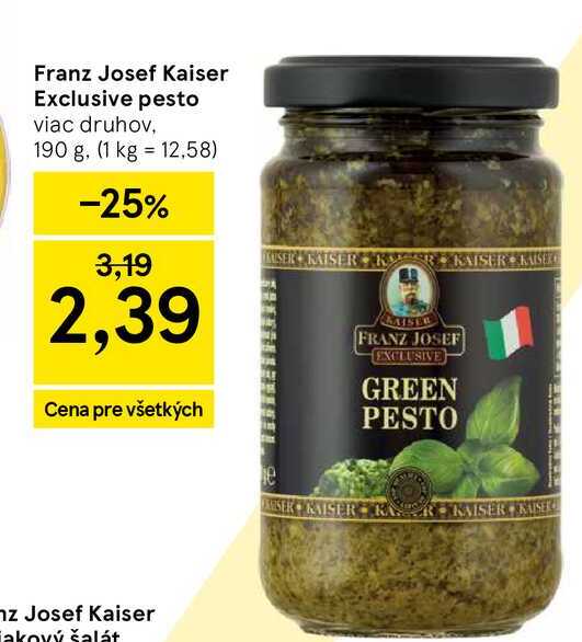 Franz Josef Kaiser Exclusive pesto viac druhov, 190 g