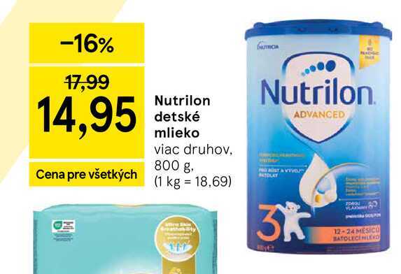 Nutrilon detské mlieko viac druhov, 800 g