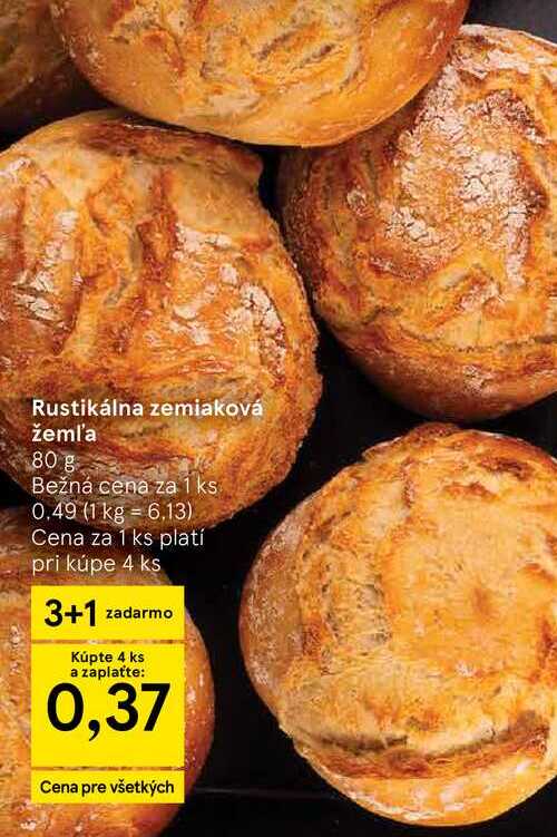 Rustikálna zemiaková žemľ'a 80 g 
