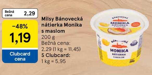 Bánovecká nátierka Monika s maslom 200 g 