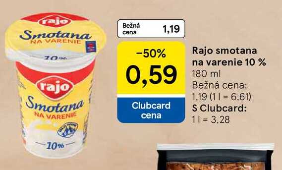 Rajo smotana na varenie 10 % 180 ml v akcii