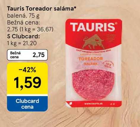 Tauris Toreador saláma balená 75 g 