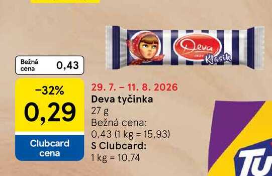Deva tyčinka 27 g 