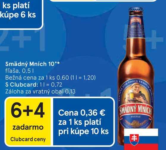 Smädný Mních 10° fľaša, 0.5l