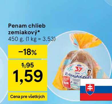 Penam chlieb zemiakový 450 g v akcii