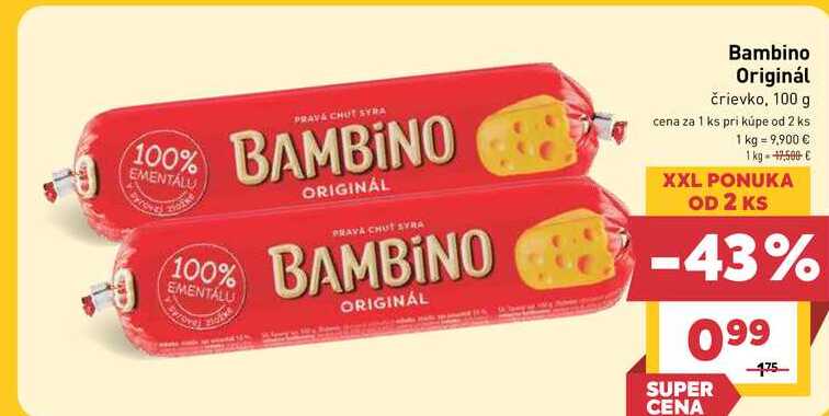Bambino Originál črievko, 100 g
