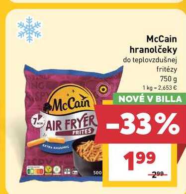 McCain hranolčeky do teplovzdušnej fritézy 750 g