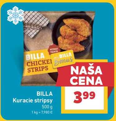 BILLA Kuracie stripsy 500 g
