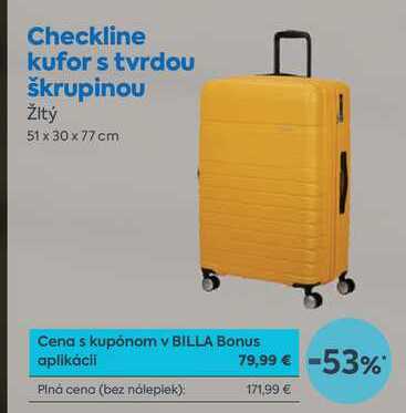 Checkline kufor s tvrdou škrupinou žitý 51 x 30 x 77 cm