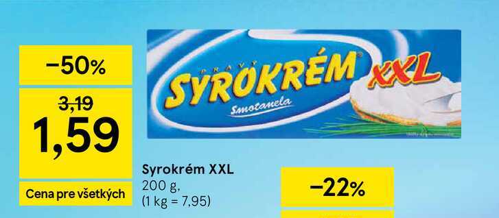 Smotanela Syrokrém XXL 200 g