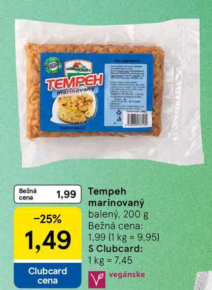Tempeh marinovaný balený, 200 g