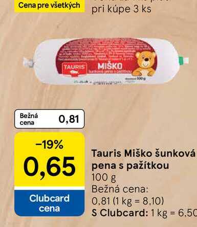 Tauris Miško šunková pena s pažítkou 100 g