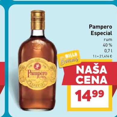 Pampero Especial rum 40% 0,7l v akcii