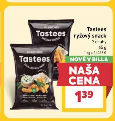Tastees ryžový snack 2 druhy 65 g