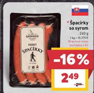 Špacírky so syrom 240 g