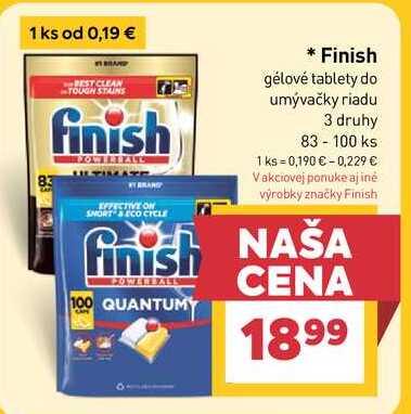 Finish gélové tablety do umývačky riadu 3 druhy 83 - 100 ks