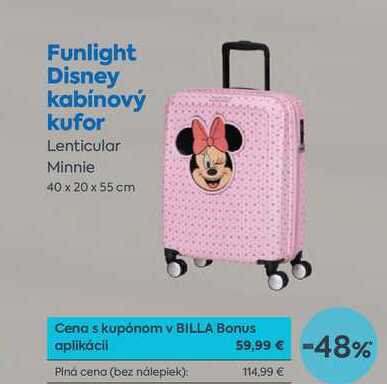 Funlight Disney kabínový kufor Lenticular Minnie 40 x 20 x 55 cm