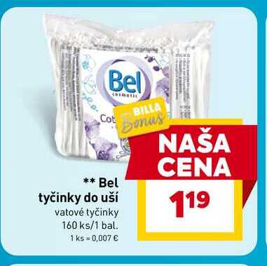 Bel tyčinky do uší vatové tyčinky 160 ks/1 bal.