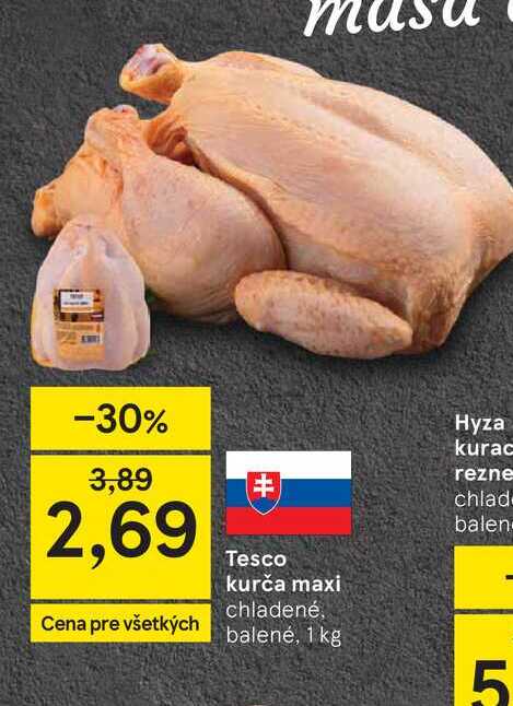 Tesco kurča maxi chladené balené, 1 kg 