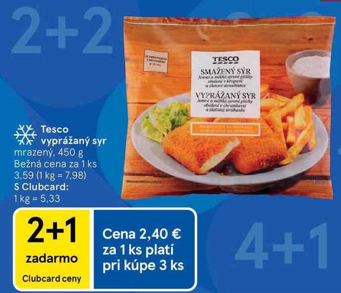 Tesco vyprážaný syr mrazený 450 g
