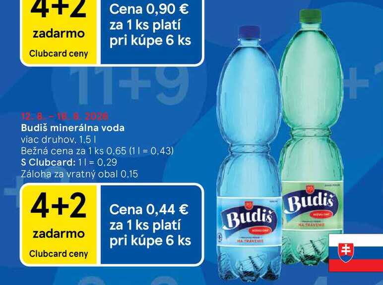 Budiš minerálna voda viac druhov 1,5 l