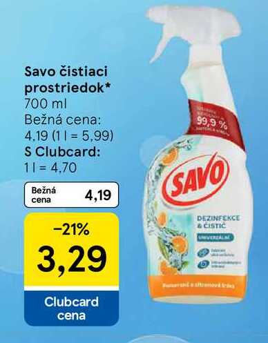 Savo čistiaci prostriedok 700 ml