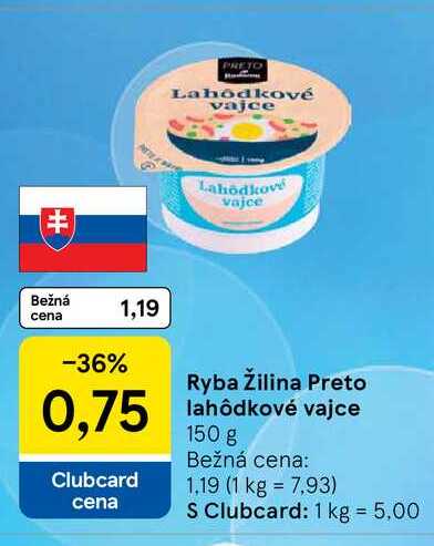 Ryba Žilina Preto lahôdkové vajce 150 g