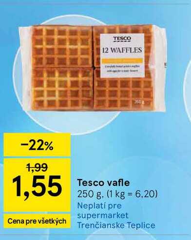 Tesco vafle 250 g