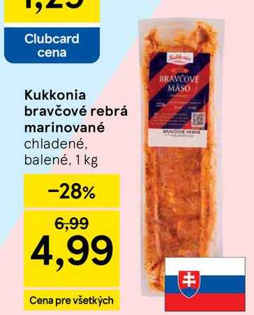 Kukkonia bravčové rebrá marinované 1 kg 