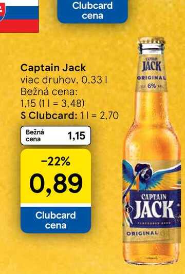 Captain Jack viac druhov, 0,33l