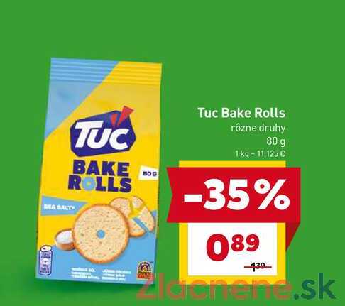 Tuc Bake Rolls rôzne druhy 80 g
