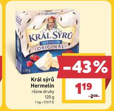 Hermelín rôzne druhy 120 g