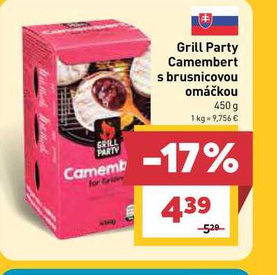 Grill Party Camembert s brusnicovou omáčkou 450 g