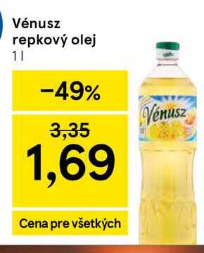 Vénusz repkový olej 1l