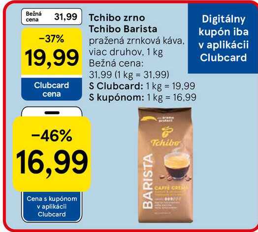 Tchibo Barista pražená zrnková káva, viac druhov 1 kg