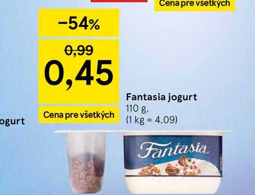 Fantasia jogurt 110 g