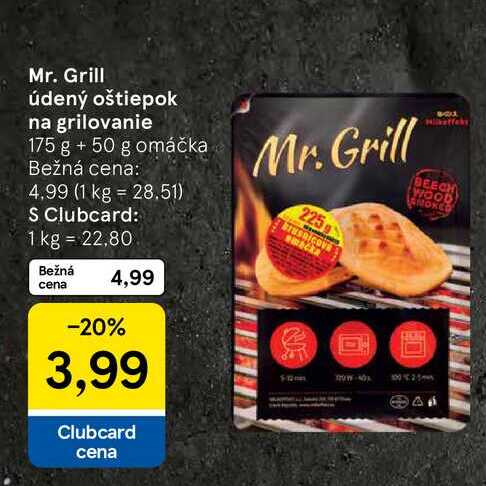 Mr. Grill údený oštiepok na grilovanie 175 g + 50 g
